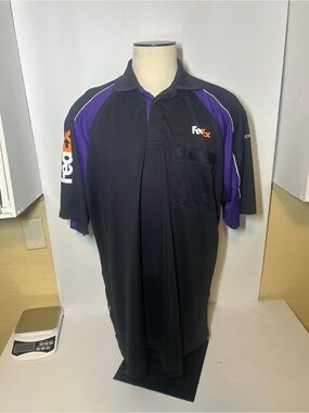 Fed ex Black & Purple Men's Polo Shirt